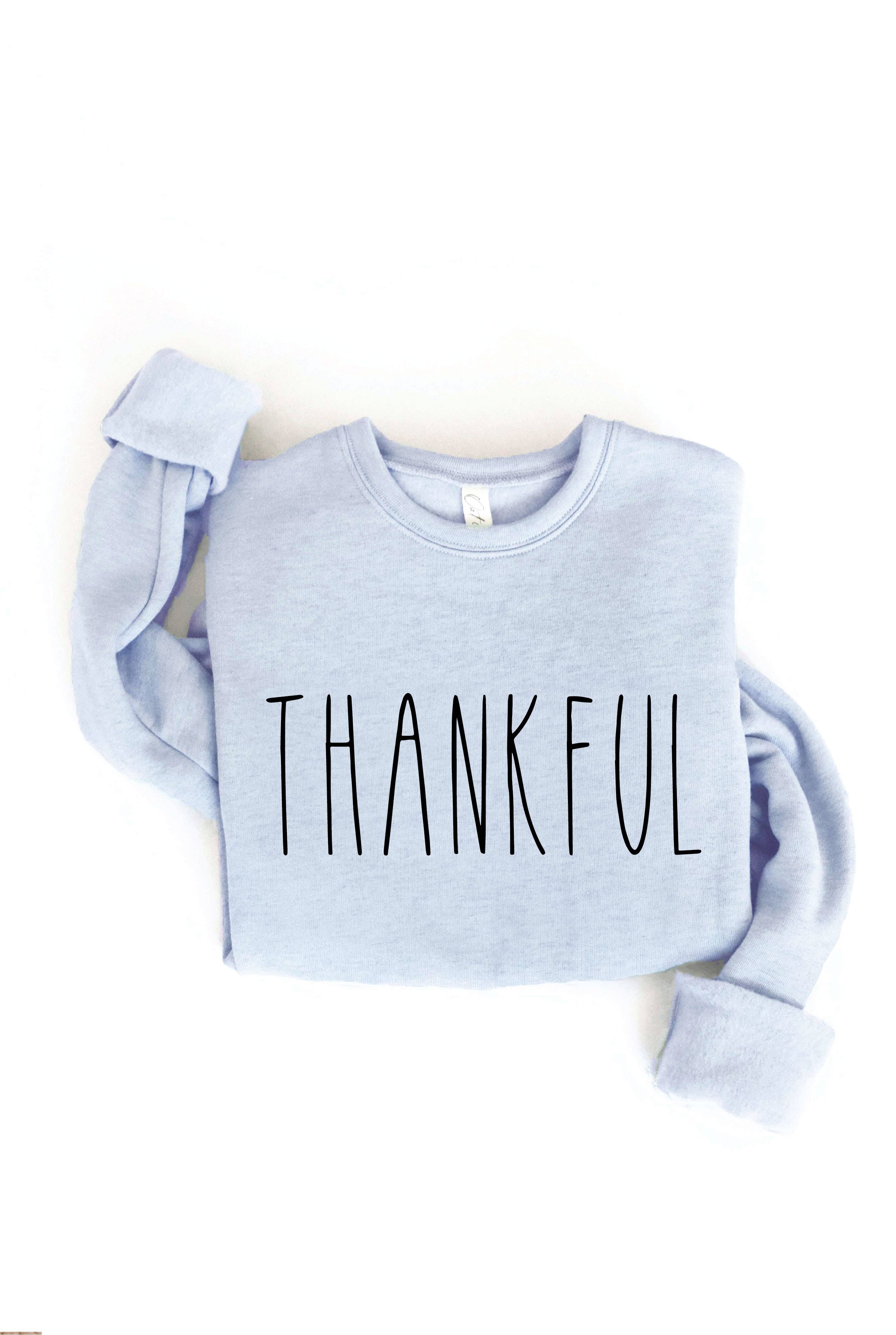 THANKFUL Graphic Sweatshirt: AUTUMN LEAF / S