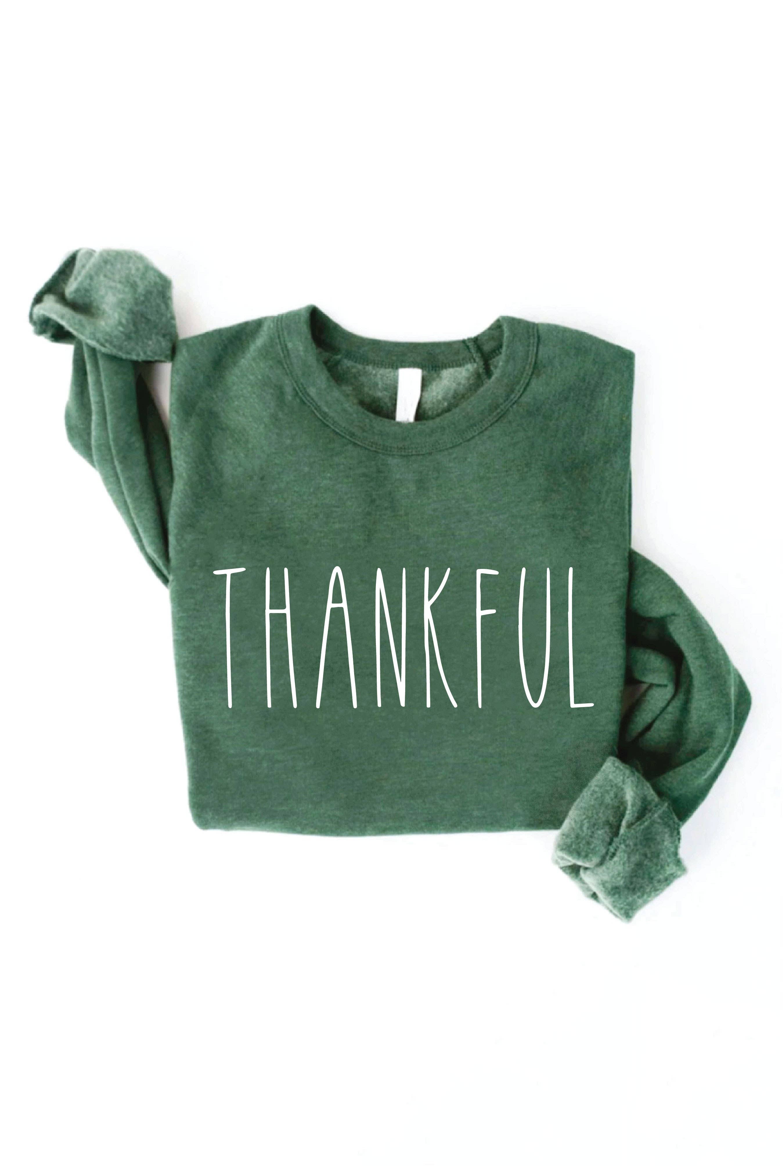 THANKFUL Graphic Sweatshirt: AUTUMN LEAF / L