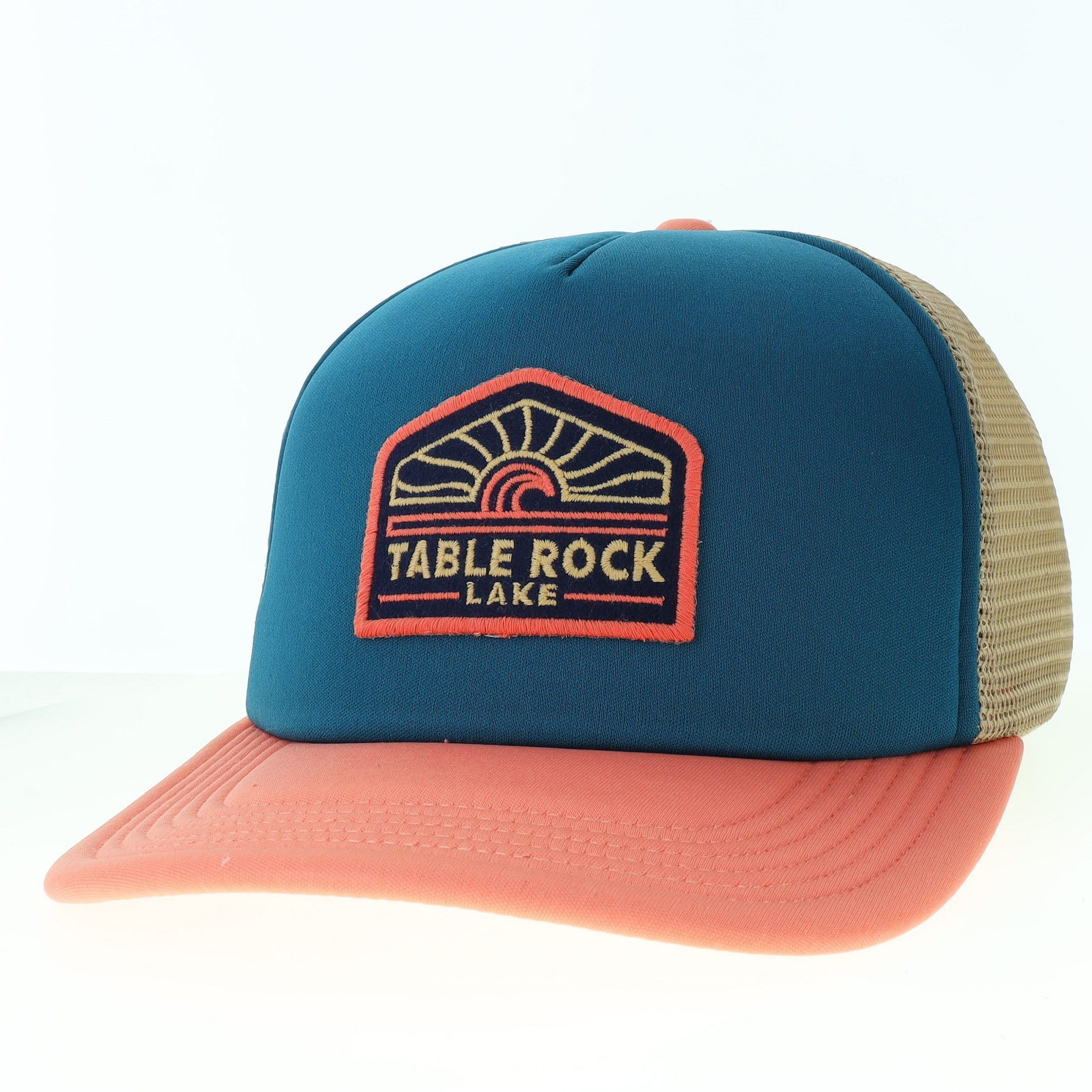 Blockbuster Hat - Marine/Salmon