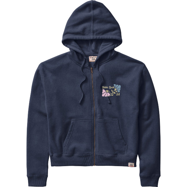 All That Blooms Zip Hood - Denim