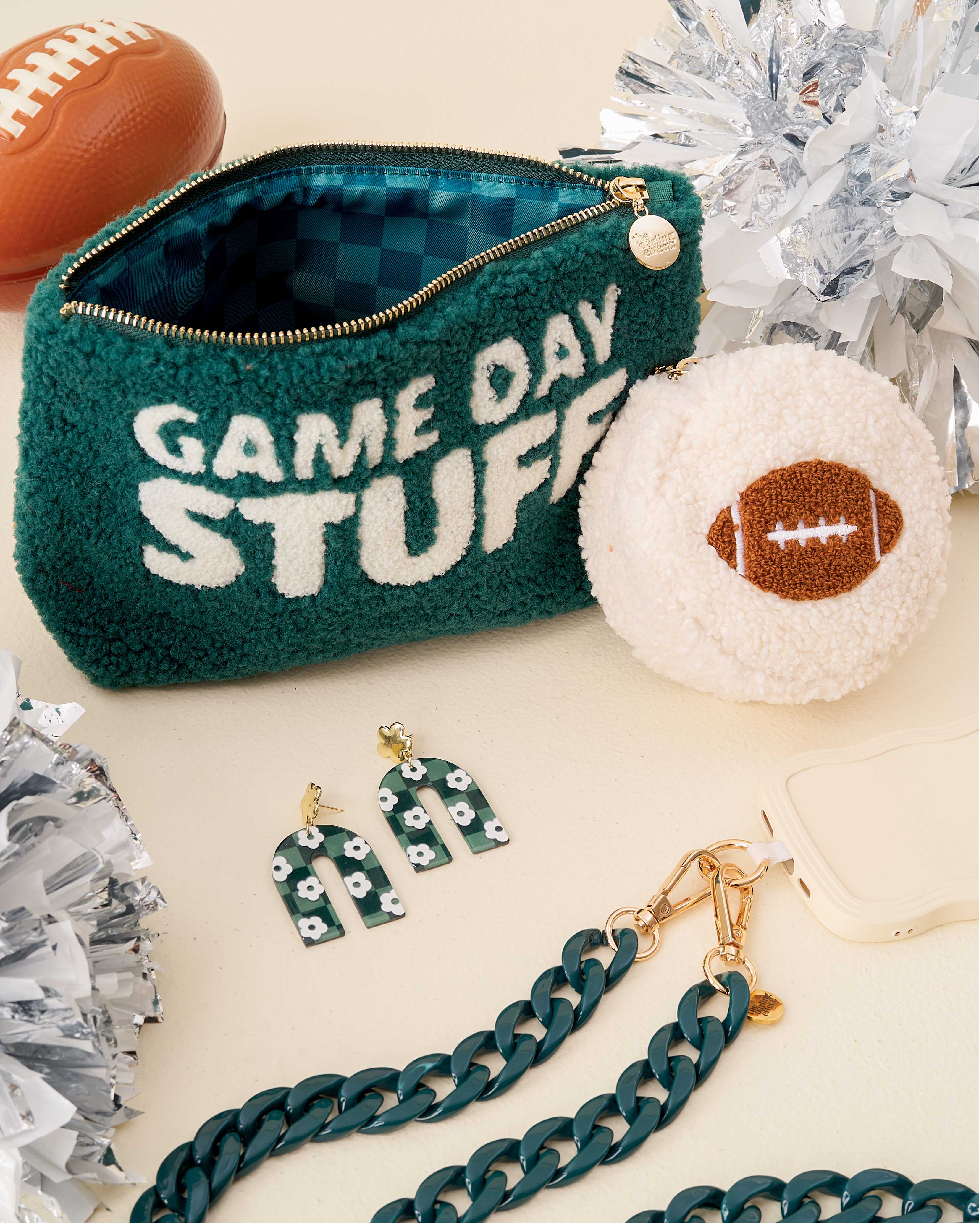 Teddy Pouch-Gameday Stuff: Tan