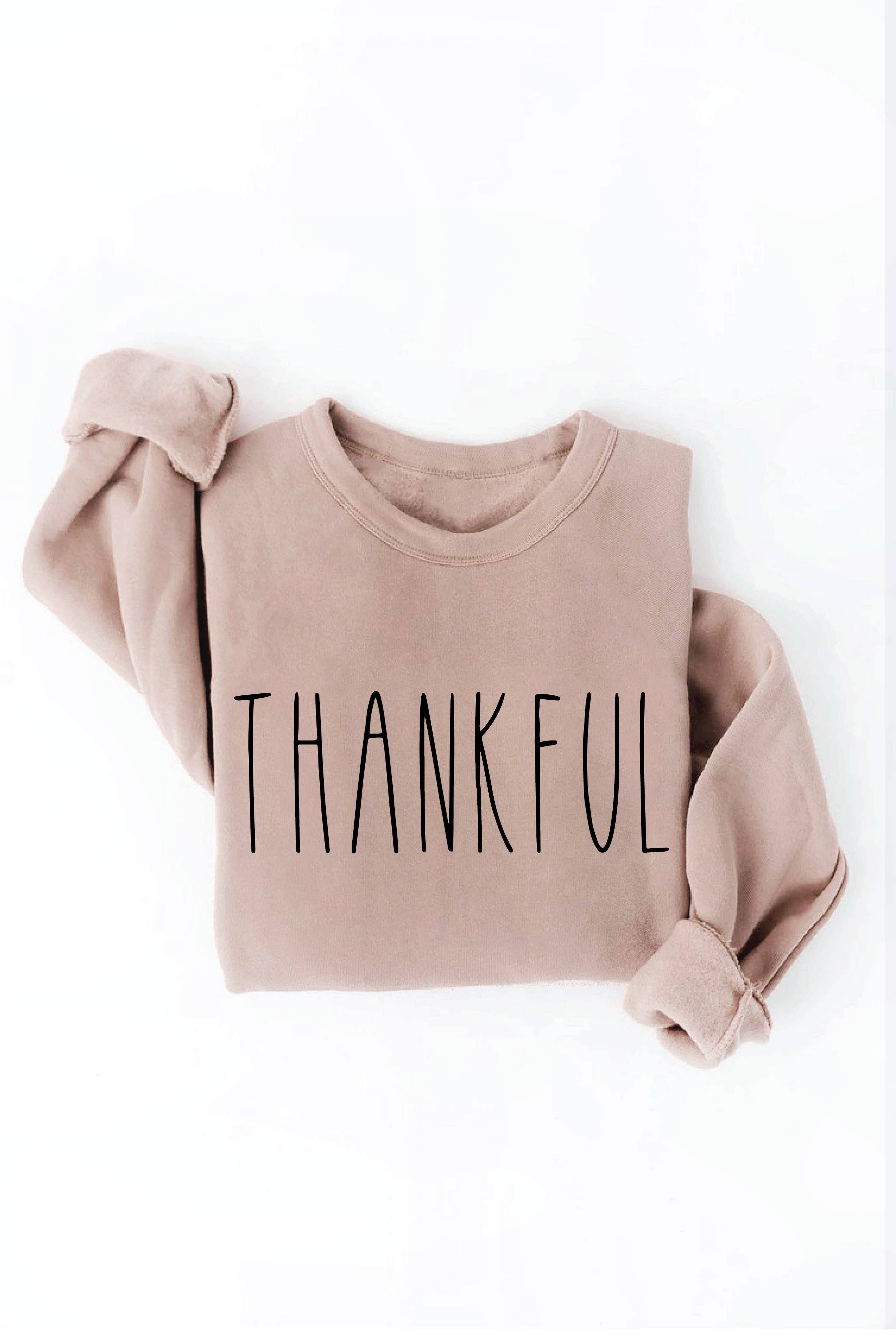 THANKFUL Graphic Sweatshirt: AUTUMN LEAF / S