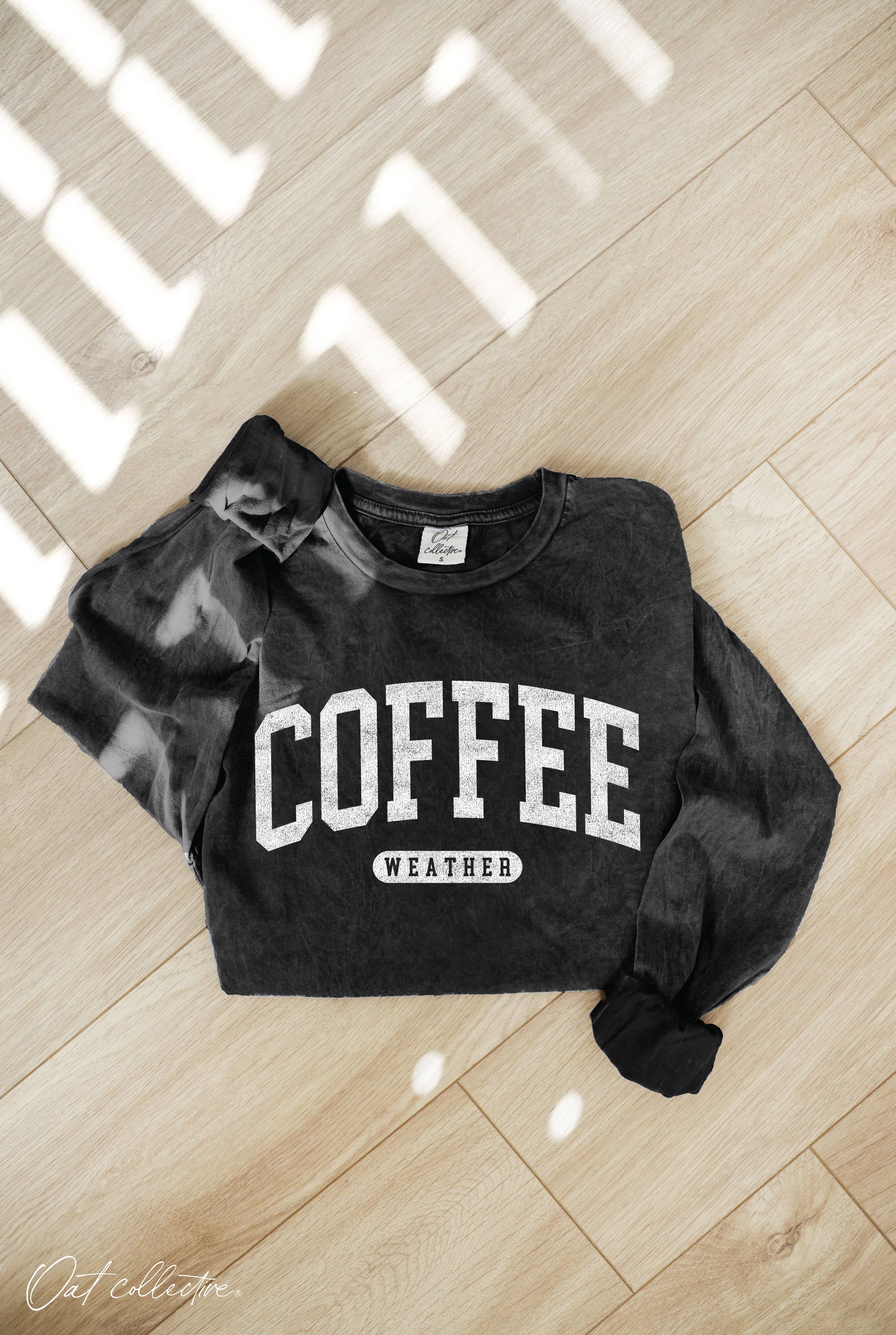 COFFEE WEATHER Mineral Washed Long Sleeve Graphic : TOAST / L