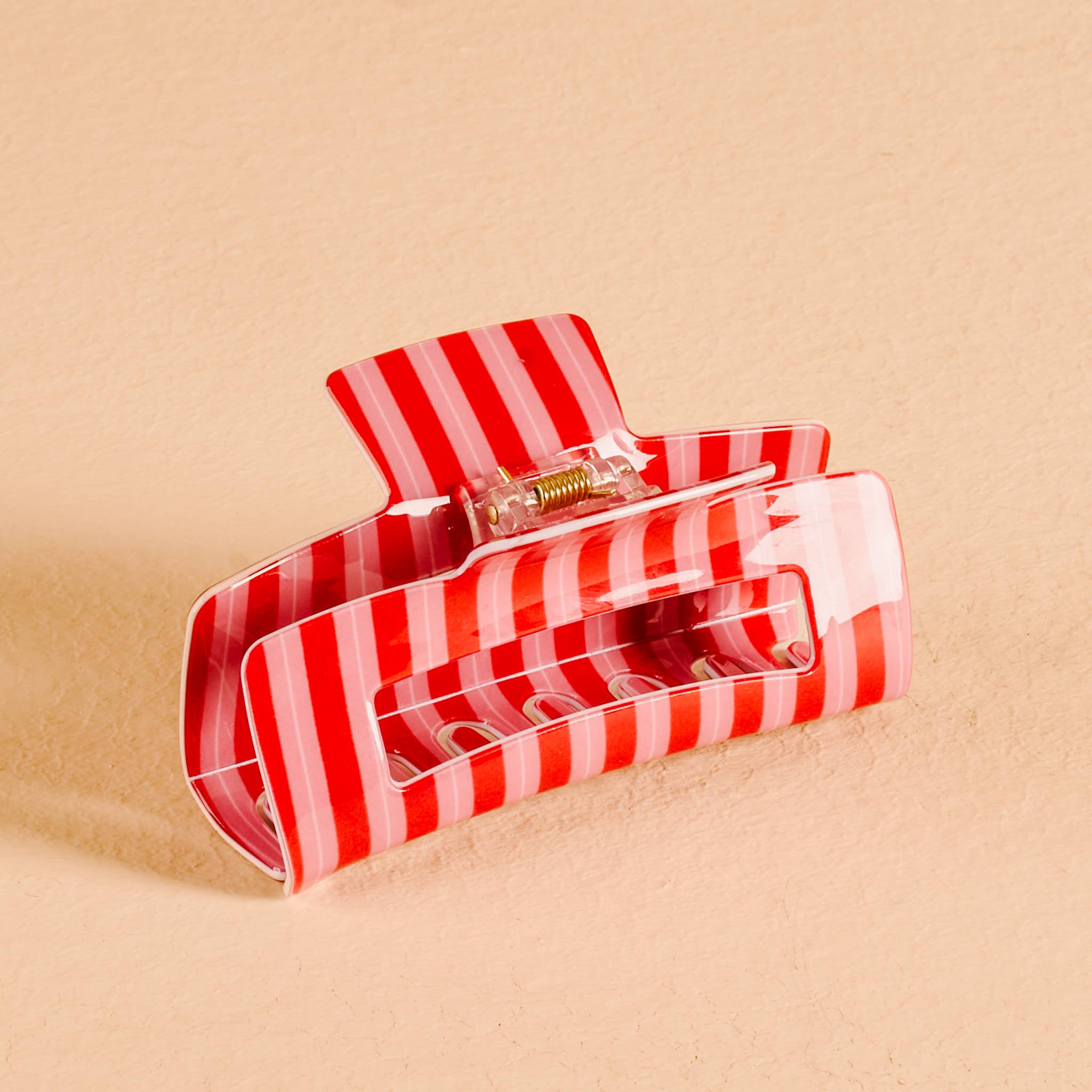 Claw Clip-Peppermint Stripes