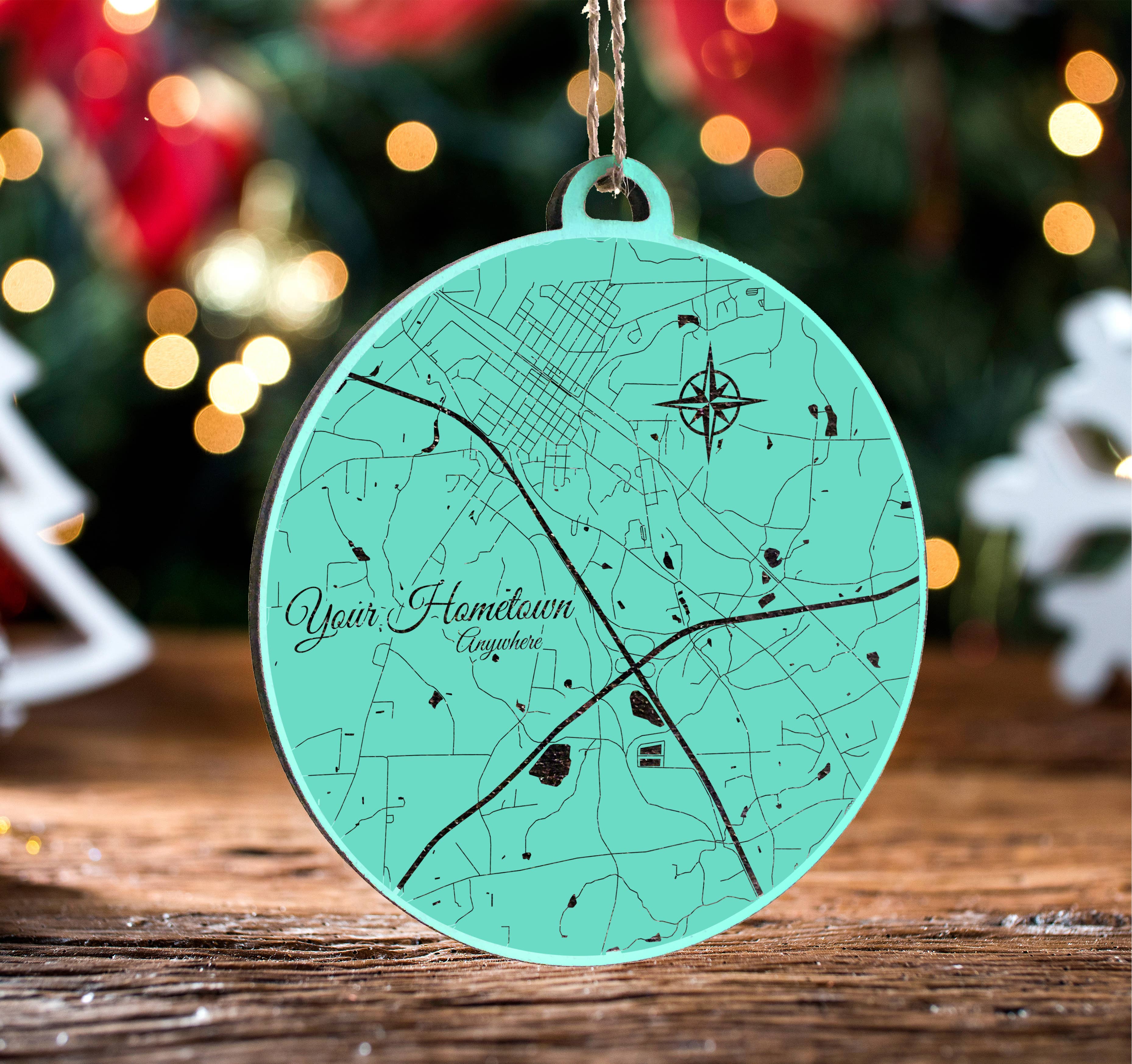 Custom: Engraved Wood Ornaments: Papier Blanc / 10 pack