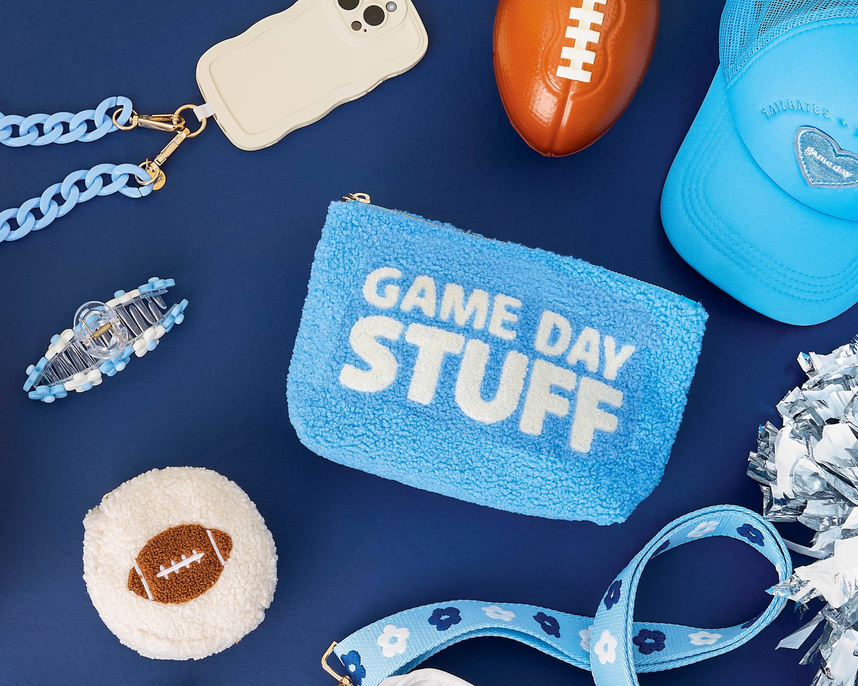Teddy Pouch-Gameday Stuff: Tan