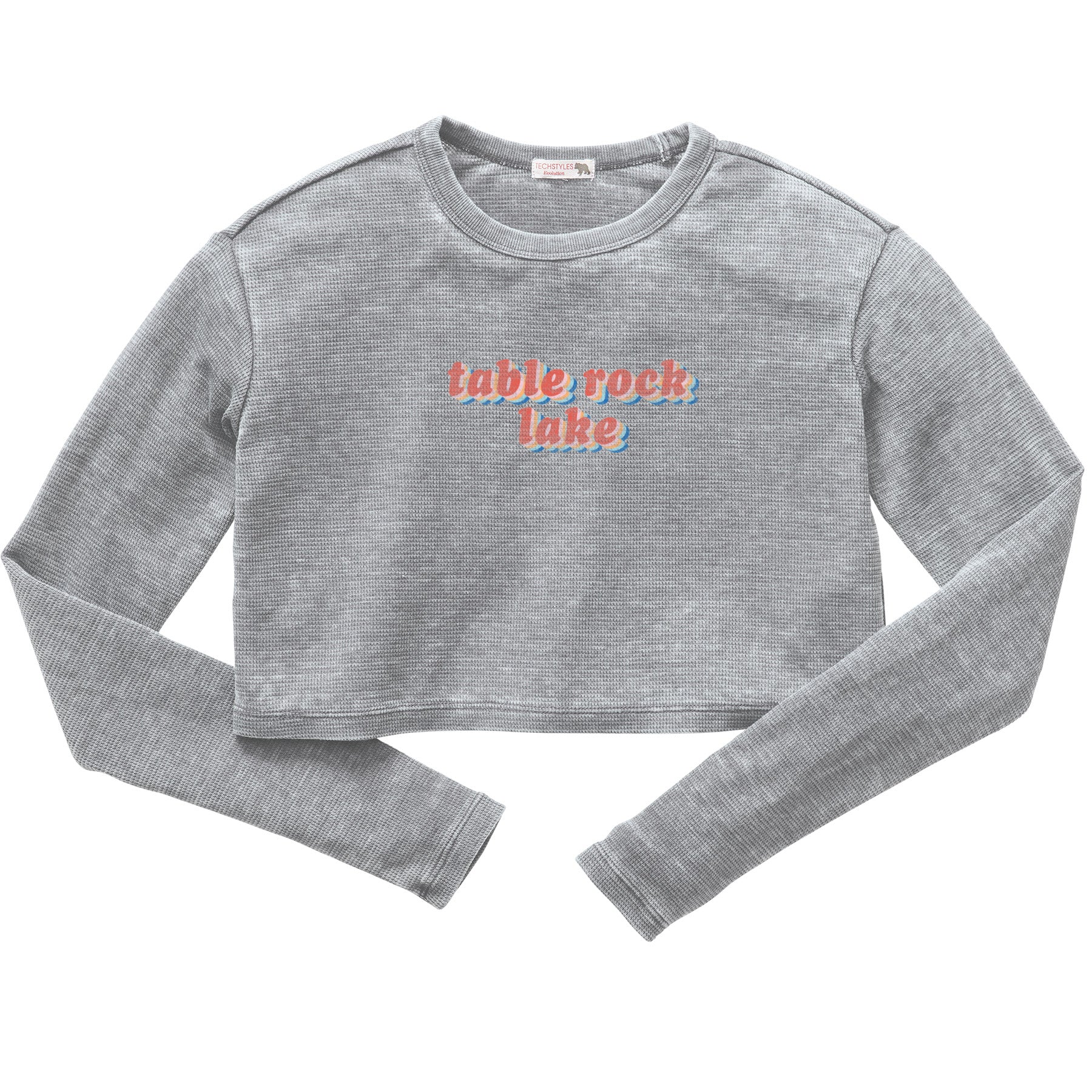 Jrs Thermal Cropped L/S Top - Heather Grey