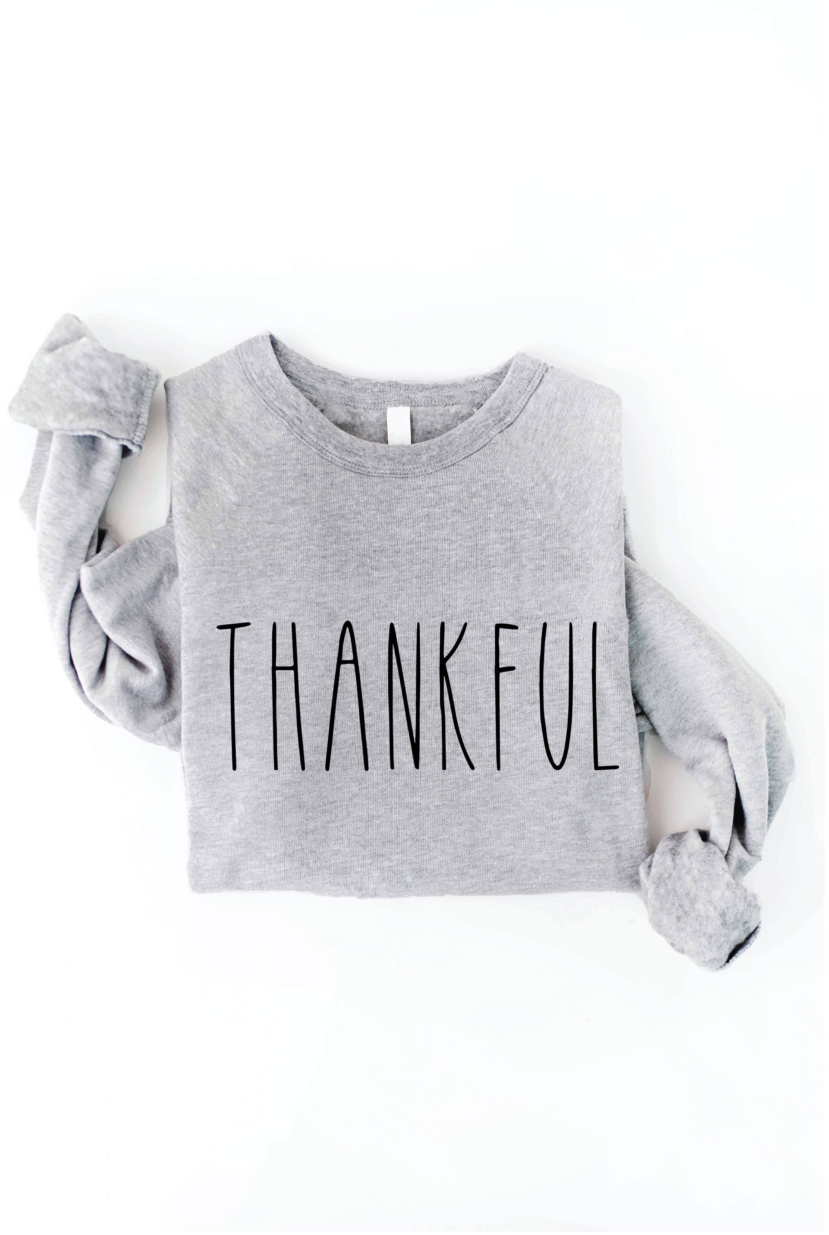 THANKFUL Graphic Sweatshirt: AUTUMN LEAF / XL
