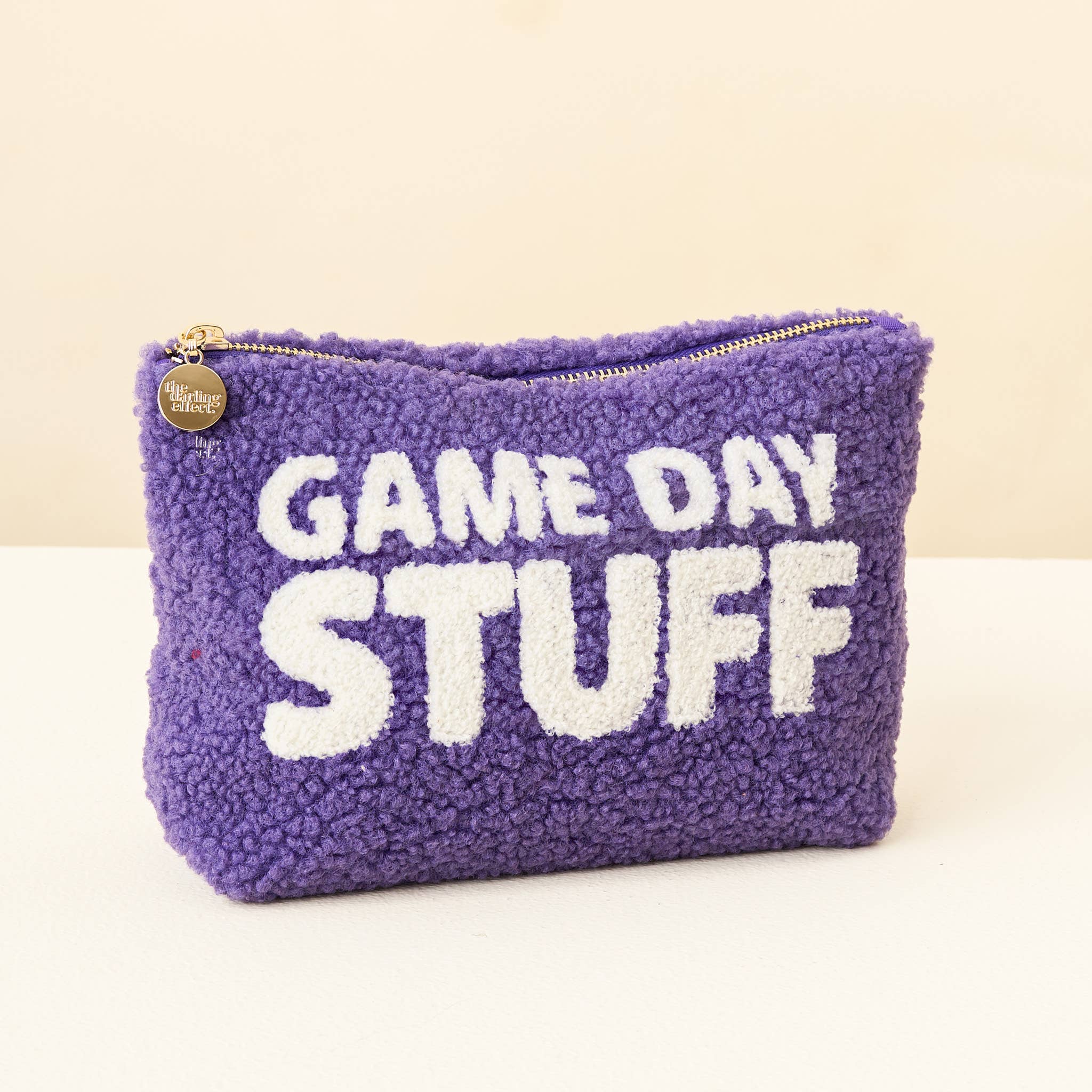 Teddy Pouch-Gameday Stuff: Tan