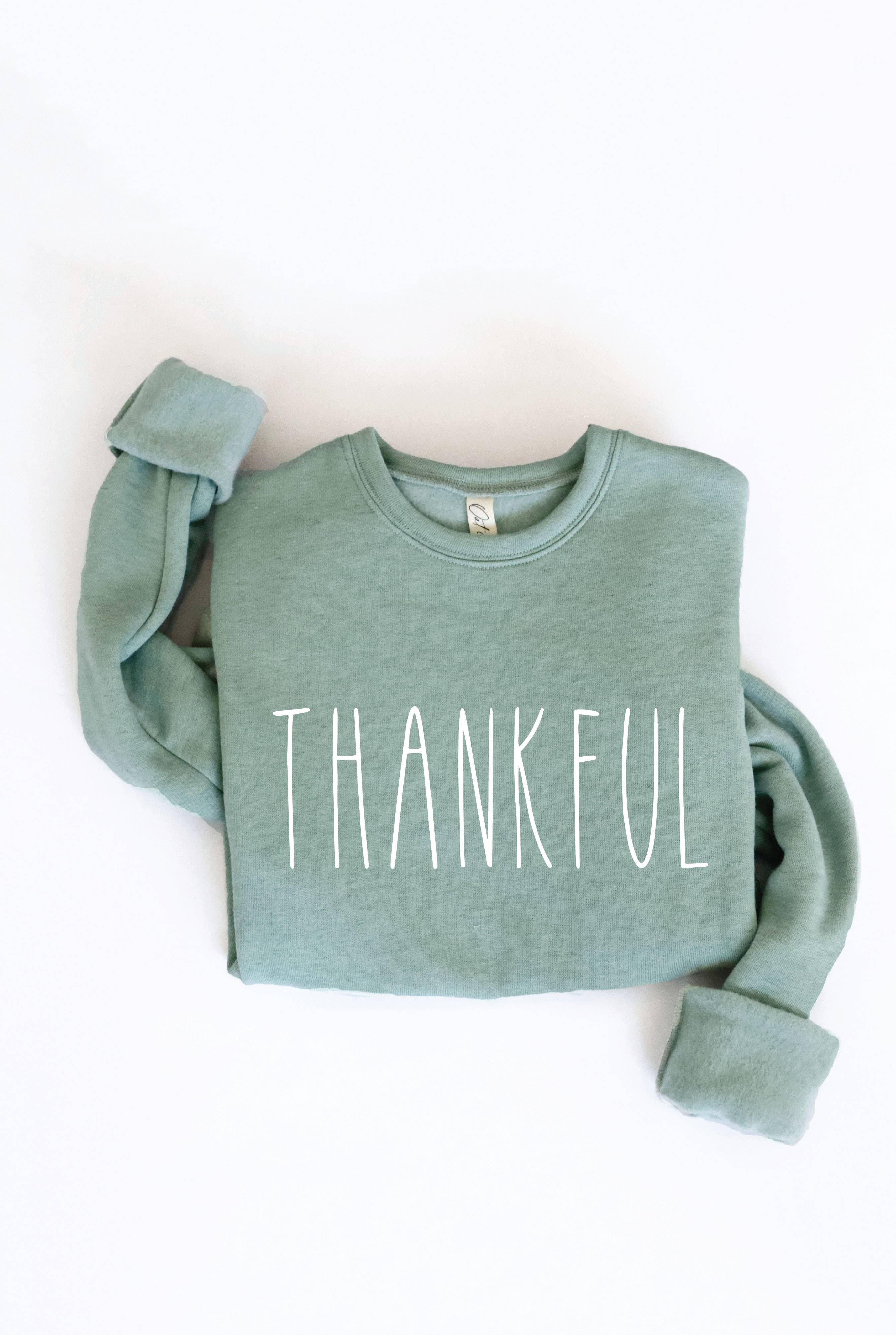 THANKFUL Graphic Sweatshirt: AUTUMN LEAF / L