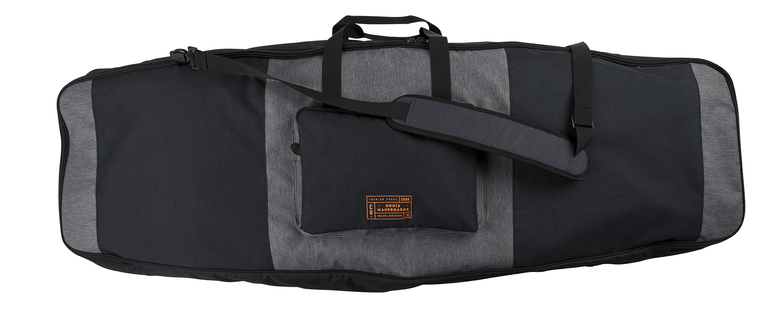 Squadron Half Padded Board Case | Heather Charcoal - Orange