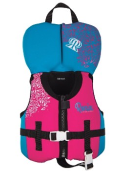 August Infant Girl's USCGA Life Vest | Sky Blue / Pink