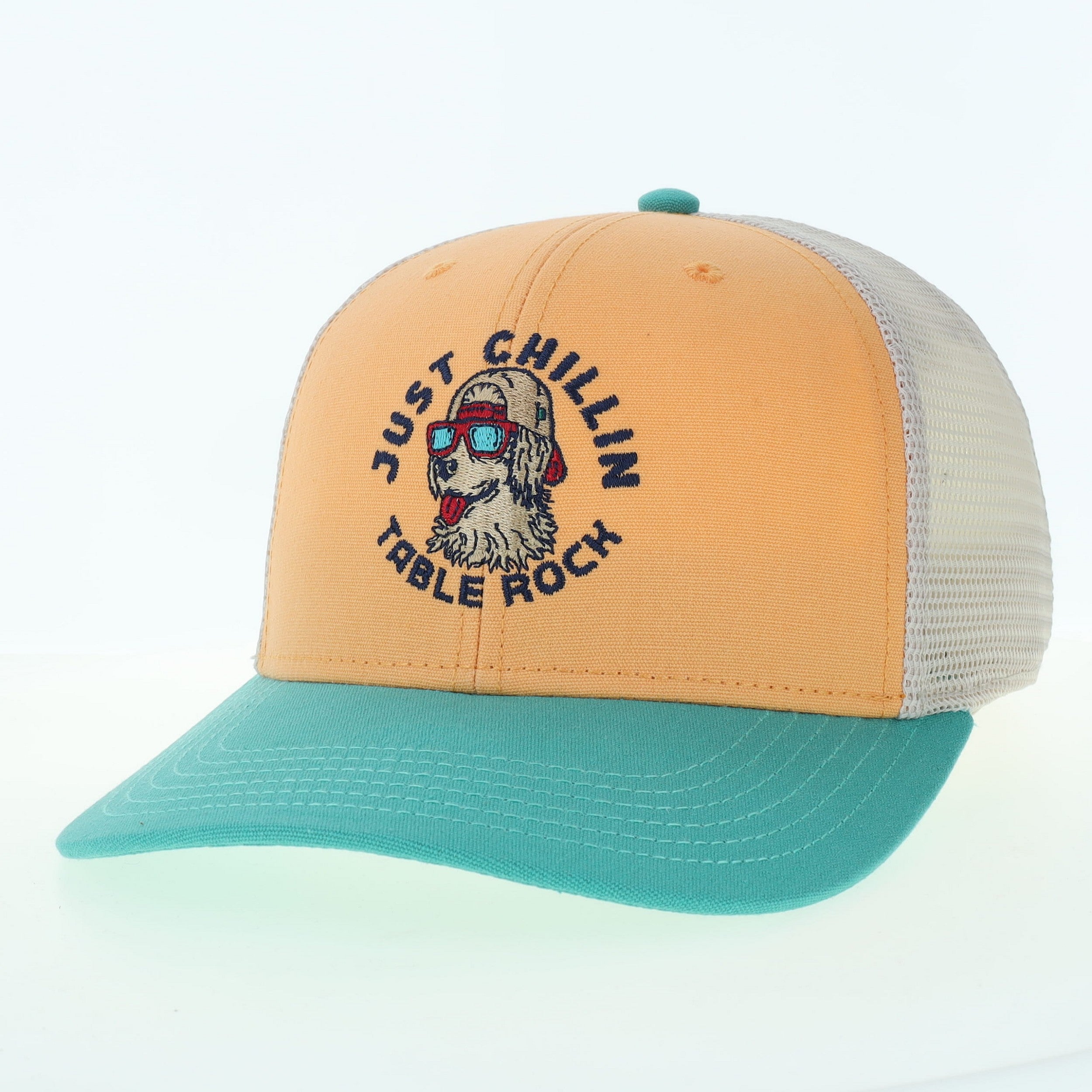 Just Chillin Youth Hat - Peach/Seafoam