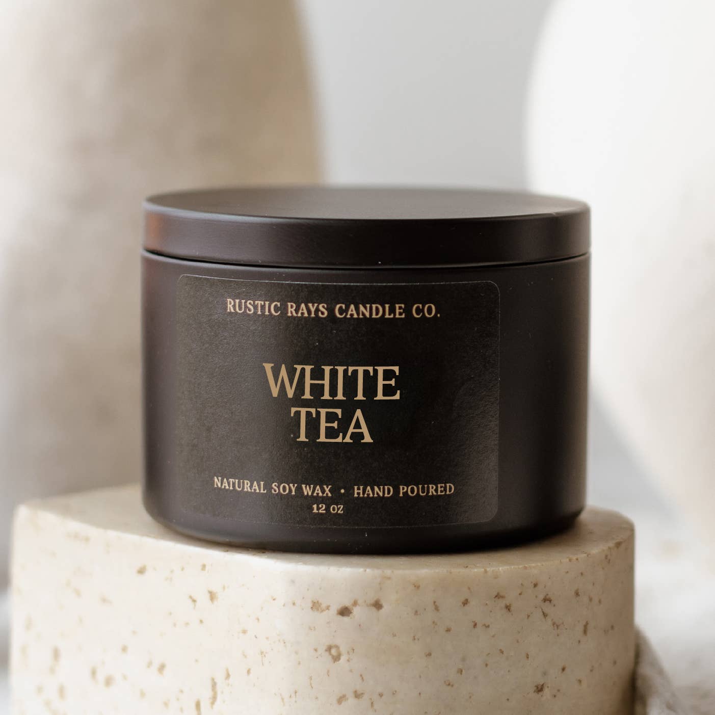 White Tea 12 oz Soy Candle - Home Decor & Gifts - Summer