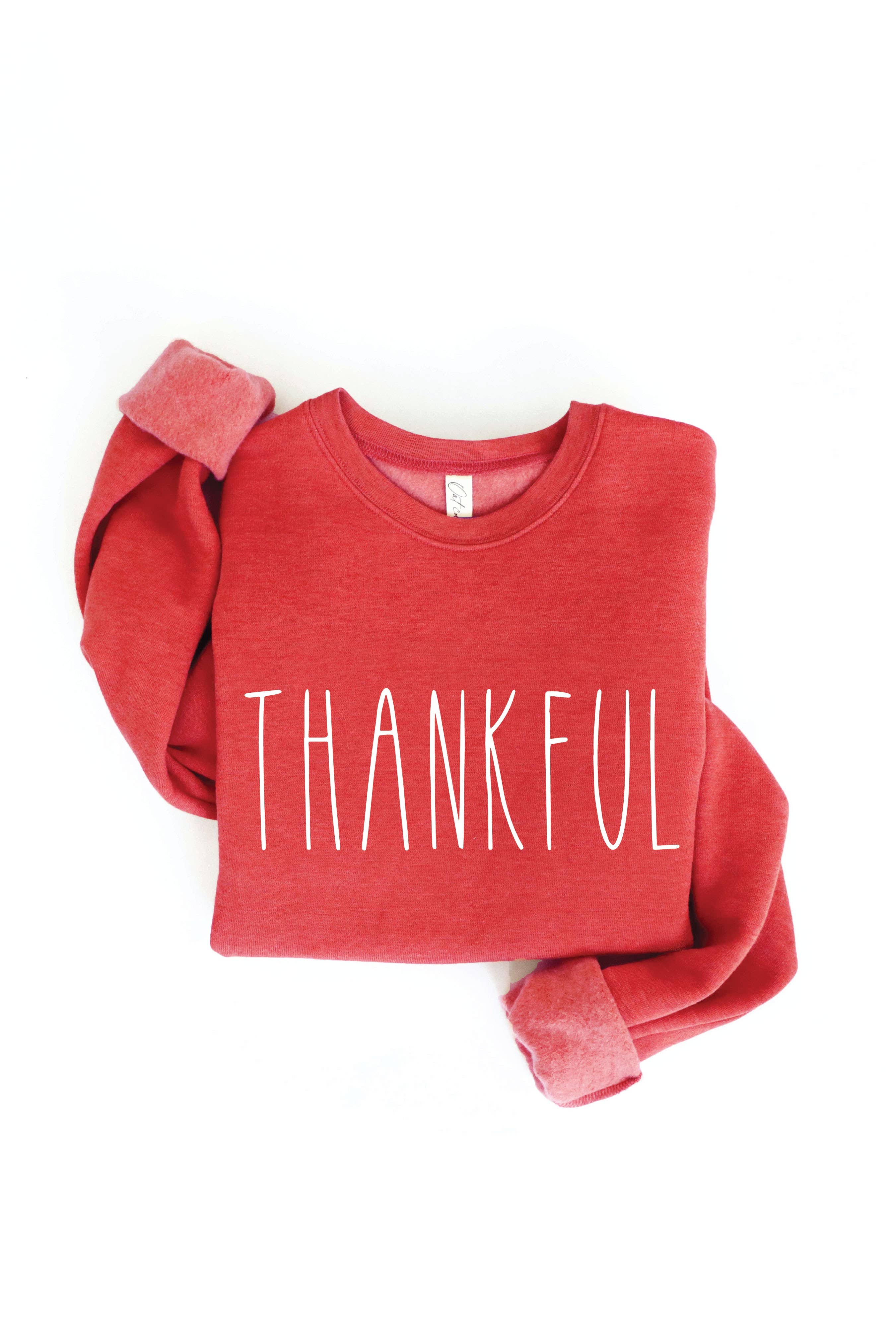 THANKFUL Graphic Sweatshirt: AUTUMN LEAF / XL