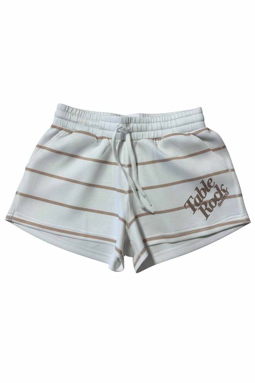 Cloud Shorts - Ivory w/ Nude Stripe