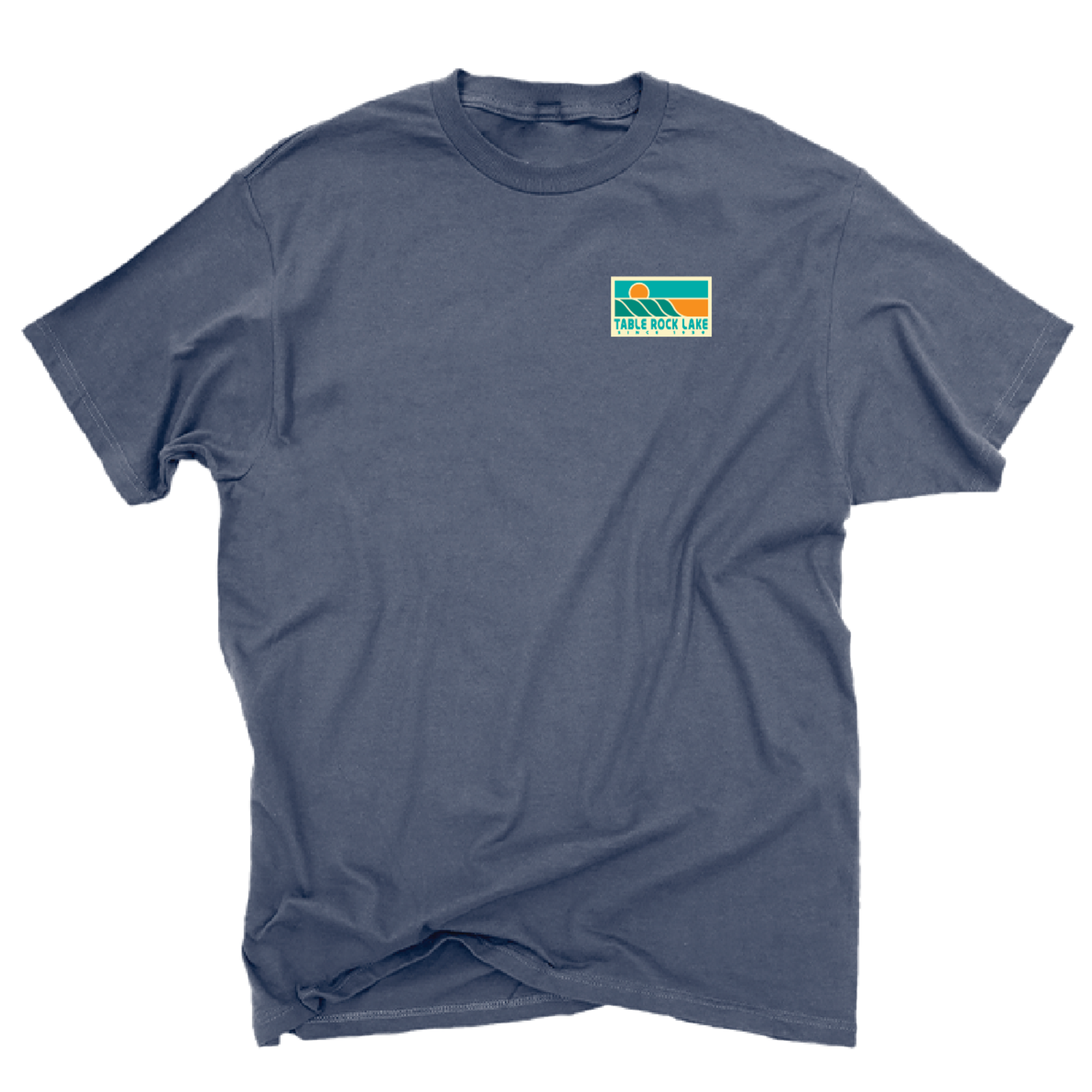 Golden Break Waves Tee - Navy