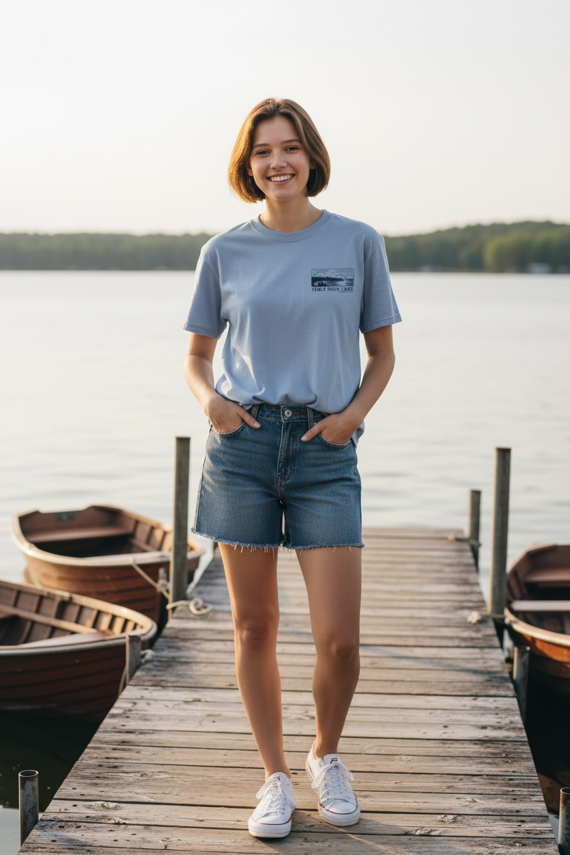 Getaway Tee - Washed Denim