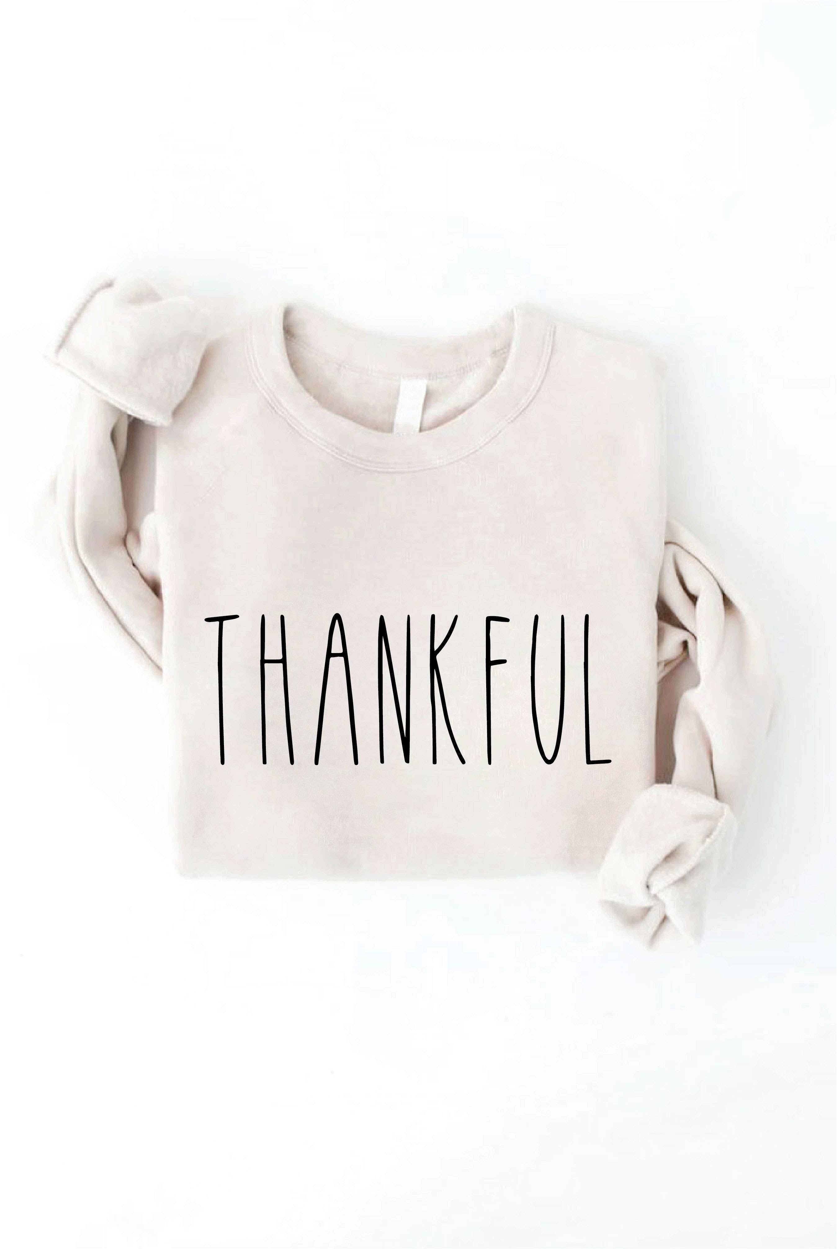 THANKFUL Graphic Sweatshirt: AUTUMN LEAF / XL