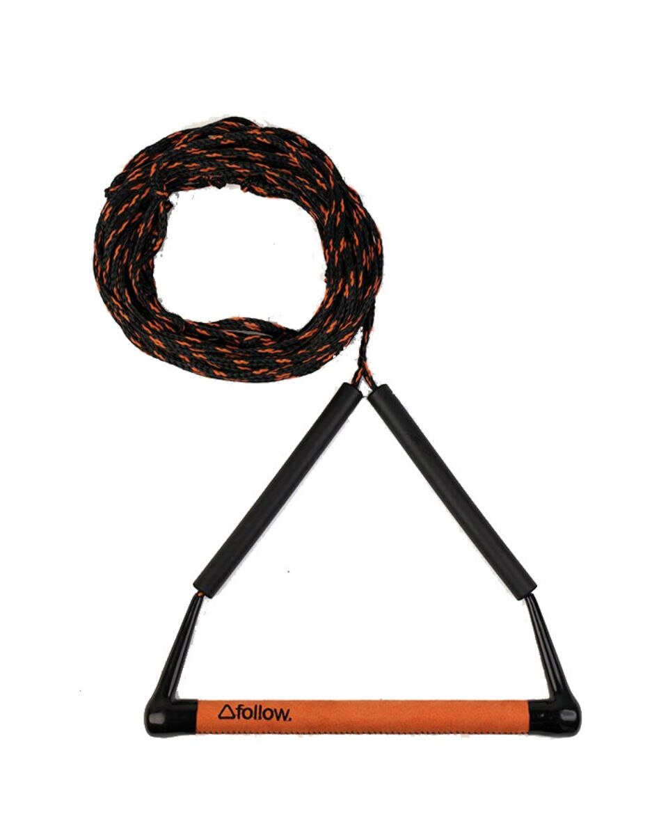 FOLLOW | The Basic Wakeboard Rope and Handle Package - Black / Orange