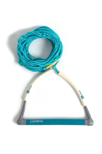 The Basic Wakeboard Rope and Handle Package - Teal / Grey